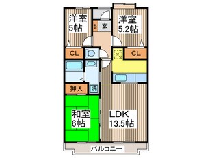 プリムヴェ－ル新所沢の物件間取画像